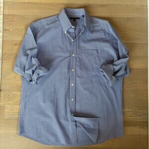 Tommy Hilfiger Gingham Plaid Button Down Dress Shirt Size 16.5